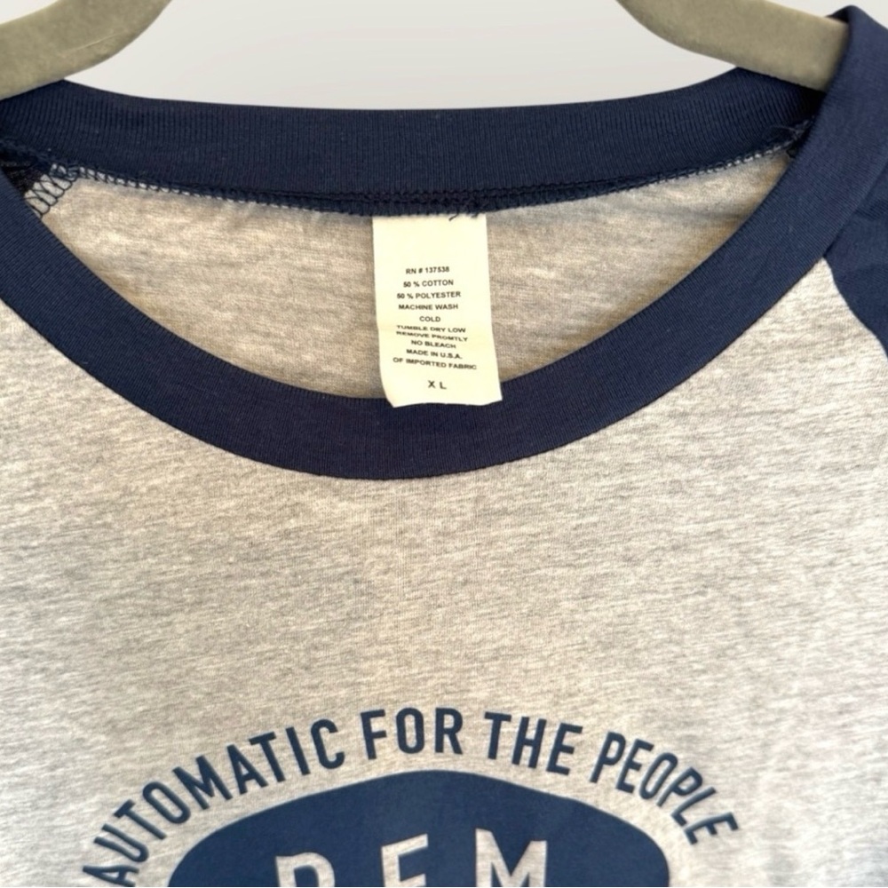 R.E.M. “Automatic for the People” Raglan Quarter Sleeve Band Tee NWT XL - Picture 4 of 6